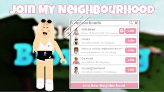 Join My Bloxburg Neighbourhood  2024 WORKING  WildAtHeartDance [upl. by Corinna532]