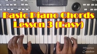 Basic Piano Chords For Beginners Lesson 3  How To Play Easy Piano Chords In The Key Of G Major [upl. by Ilrak]