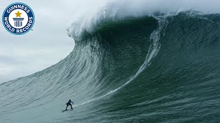 Largest wave surfed  Guinness World Records [upl. by Surazal]