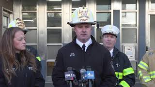 FDNY Commissioner Laura Kavanagh provides update on allhands fire in Brooklyn [upl. by Ardnued]