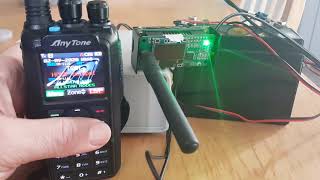 Anytone 878  Allstar micronode with Jumbo hotspot on Hubnet and TG91 DMR [upl. by Elleinet692]