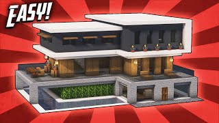 Minecraft How To Build A Modern Mansion House Tutorial 47 [upl. by Trueman70]