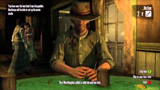 Xbox 360 Walkthrough  Red Dead Redemption  Playing Liars Dice In Thieves Landing [upl. by Nnil]