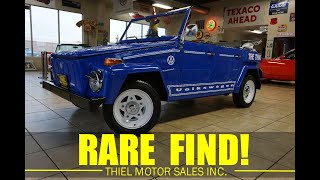 1974 VOLKSWAGEN VW Thing CONVERTIBLE with TOP For SALE  WWWTHIELMOTORSCOM [upl. by Lammond]