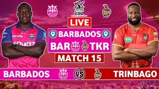 CPL 2024 Live Trinbago Knight Riders vs Barbados Royals Live  TKR vs BAR Live Scores amp Commentary [upl. by Florida375]