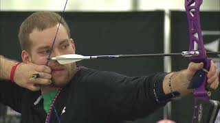 2022 USA Archery Indoor Nationals Final  Barebow Partlowe vs Ogilvie [upl. by Akived879]