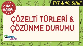 Çözelti Türleri amp Çözünme Durumu 7de7Kampı TYTkimya [upl. by Nallek]