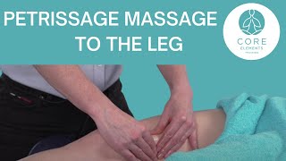 Petrissage Massage to the Leg  massage techniques [upl. by Humpage]