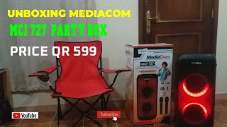 UNBOXING MEDIACOM 727 PORTABLE PARTY SPEAKERGiBo TV [upl. by Drain391]