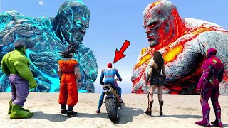 Giant Titans Attacked Los Santos in GTA 5  Perses VS Franklin [upl. by Nwatna206]