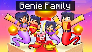 Having a GENIE FAMILY in Minecraft [upl. by Nonnah]