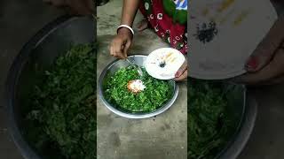 ধনে পাতার বড়া রেসিপি  Dhone patar chop  Dhone patar bora  Dhone Patar pakora shorts [upl. by Etnuad]