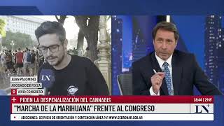 quotMarcha de la marihuanaquot frente al Congreso La reacción de Eduardo Feinmann [upl. by Sneve401]