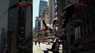 When a Pterodactyl Soars Through the City funny dinosaur prehistoricworld jurassicworld [upl. by Yhtorod200]