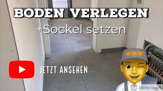 Bodenfliesen verlegen und Sockel setzen [upl. by Aicatsana]