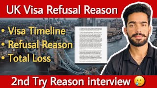 Uk student visa refusal Reasons  uk refusal letter  uk interview questions [upl. by Ajdan]