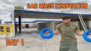 Car Wash Renovation Day 1 [upl. by Epilif658]