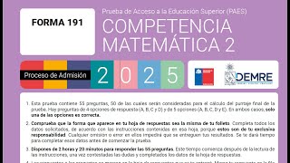 REVISIÓN PAES M2  ADMISIÓN 2025  REGULAR [upl. by Felice95]