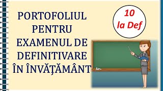 Portofoliul pt DEFINITIVAT  Ce trebuie să conţină [upl. by Rubio862]