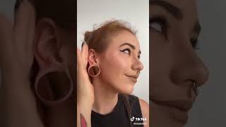 Stone Plugs Ear Gauge Jewelry Try On Haul  Stretched Earlobe Piercing Jewelry  BodyJ4You [upl. by Levins]