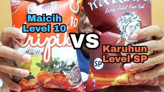 ASMR  Eating Sounds  Keripik Maicih Lv 10 vs Keripik Karuhun Lv SP [upl. by Gino]