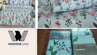 Windsor lino bed set unboxing  50 percent off  Windsor lino bedsheets and comforters [upl. by Enihpled413]