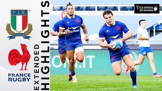 Italy v France  EXTENDED Highlights  Dupont Stars in BonusPoint Win  Guinness Six Nations 2021 [upl. by Eladnor1]