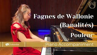 Poulenc Fagnes de Wallonie Banalités  PIANO ACCOMPANIMENT [upl. by Ahsillek220]