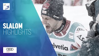 Johannes Strolz AUT  Winner  Mens Slalom Highights  Adelboden  FIS Alpine [upl. by Nayra]