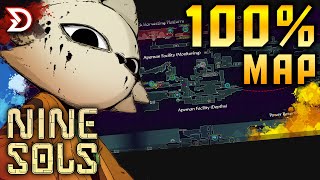 Nine Sols  100 Map — All Bosses Upgrades Abilities Items Secrets amp More [upl. by Aurthur918]