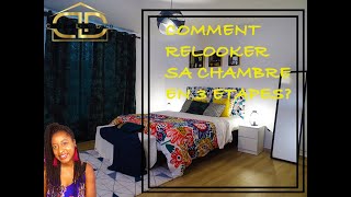 DIY 23 COMMENT RELOOKER SA CHAMBRE EN 3 ETAPES DECORER LES MURS AVEC LES CADRES ET ETAGERES [upl. by Tolliver908]