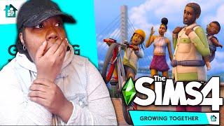 THE SIMS 4  GROWING TOGETHER EXPANSION PACK  OFFICIAL REVEAL TRAILER  REACTION 👨‍👩‍👧‍👦 [upl. by Nnairac]