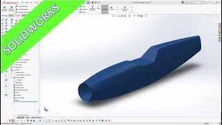 WW109 Fighter Plane  Part 4  Main Fuselage  SolidWorks 2020 Training  Surfaces [upl. by Nagle]