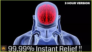 Instant Migraine Headache Relief Pure Binaural Beats  Stress Relief  Healing Music 3Hr Version [upl. by Yenterb]