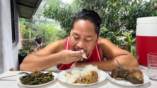 MALAKAS NA ULAN RELYENO ADOBONG KANGKONG Buhay Probinsya Filipino Food Mukbang Philippines [upl. by Osi]