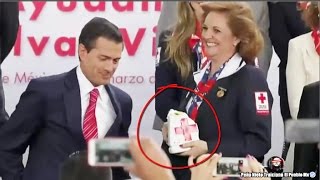 Peña Nieto quotNO QUERIA DONARquot A LA CRUZ ROJA PERO LA RECOLECTORA LE EXIGIO SU DONACIÓN [upl. by Deadman]