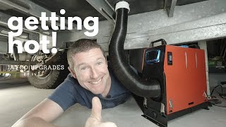 Installing a portable 12 volt diesel heater into a caravan or camper trailer ready for winter [upl. by Alrahs]