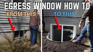 Egress Basement Window Installation  How To  DIY Home Improvement [upl. by Nivi869]