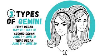 Different Types of Gemini Personality  Understanding Gemini Decans gemini [upl. by Sik]