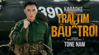 KARAOKE TRÁI TIM GIỮA BẦU TRỜI  TRỊNH ĐÌNH QUANG  TONE NAM CHUẨN BEAT [upl. by Esiuqram810]