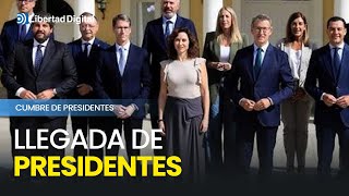 Los presidentes del PP llegan a la Cumbre de presidentes en Madrid con Feijóo a la cabeza [upl. by Harrison]