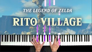 Zelda Tears of the Kingdom amp Breath of the Wild Rito Village Piano  Synthesia How To Play [upl. by Livvie95]