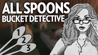 BUCKET DETECTIVE FIND ALL 3 SPOONS GUIDE ACHIEVEMENT [upl. by Dorry]