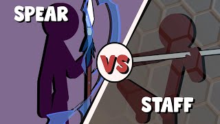 Supreme Duelist Stickman FIGHT Animation SPEAR vs STAFF [upl. by Safire]