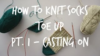 Customizable Toe Up Socks Part 1 Knit the Toe [upl. by Rox]