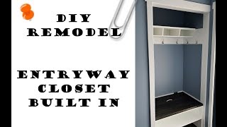 Entryway Closet Built In Remodel time lapse [upl. by Hennessey]