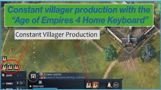 Constant Villager Production using the AOE4 Home Keyboard [upl. by Mcculloch]