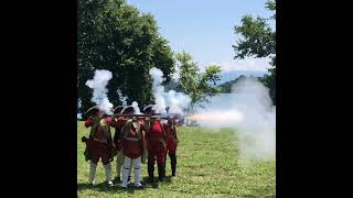 Musketry Drill Volley Fire Drills from the Cherokee Victory event at Fort Loudoun… [upl. by Alcus]