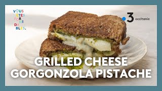 Recette rapide  Grilled cheese gorgonzola pistache [upl. by Ttenaej]