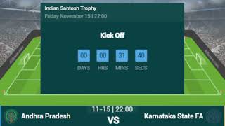 ANDHRA PRADESH VS KARNATAKA LIVE  2024 SANTOSH TROPHY TODAY MATCH LIVE  KAR VS AP LIVE MATCH [upl. by Krystyna]